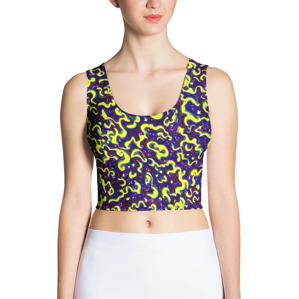 Ultraviolet Vortex on Crop Top — Front