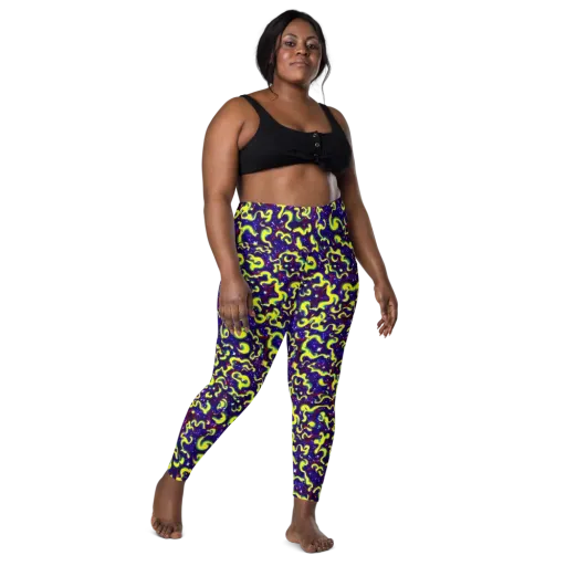 Ultraviolet Vortex on a Leggings with Pockets