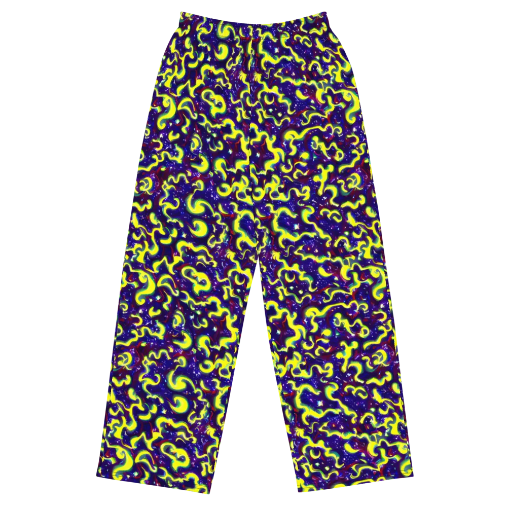 Ultraviolet Vortex on Wide-Leg Pants — Front