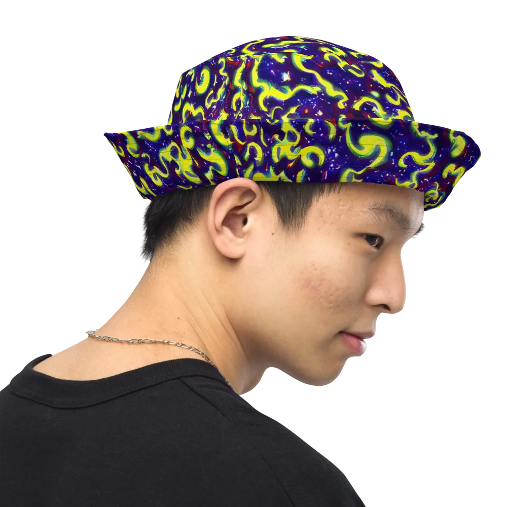 Ultraviolet Vortex on Reversible Bucket Hat — Right Outside