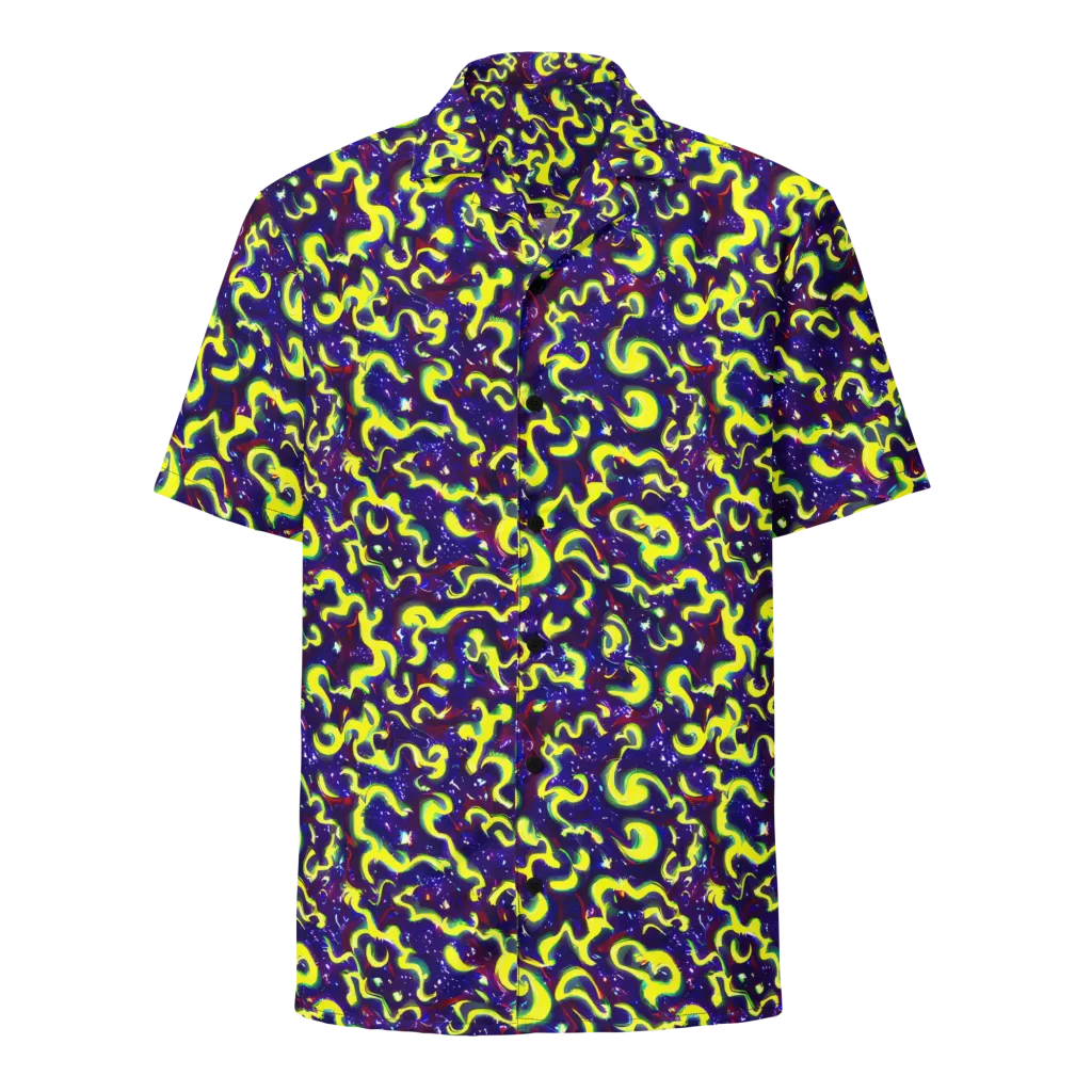 Ultraviolet Vortex on Button Shirt — Front