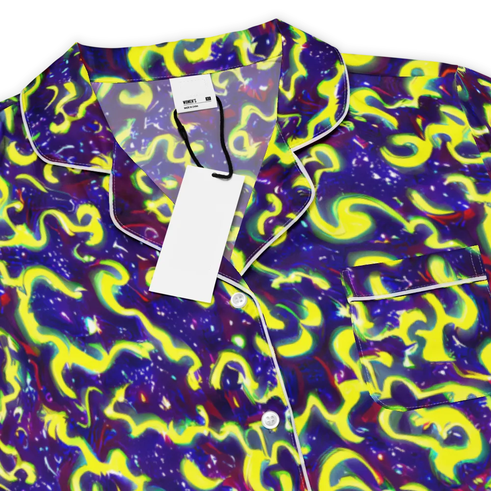 Ultraviolet Vortex on Women's Short Sleeve Pajama Top — Product details