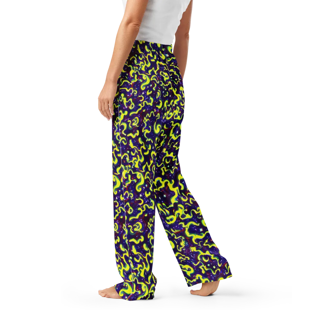 Ultraviolet Vortex on Women's Pajama Pants — Left