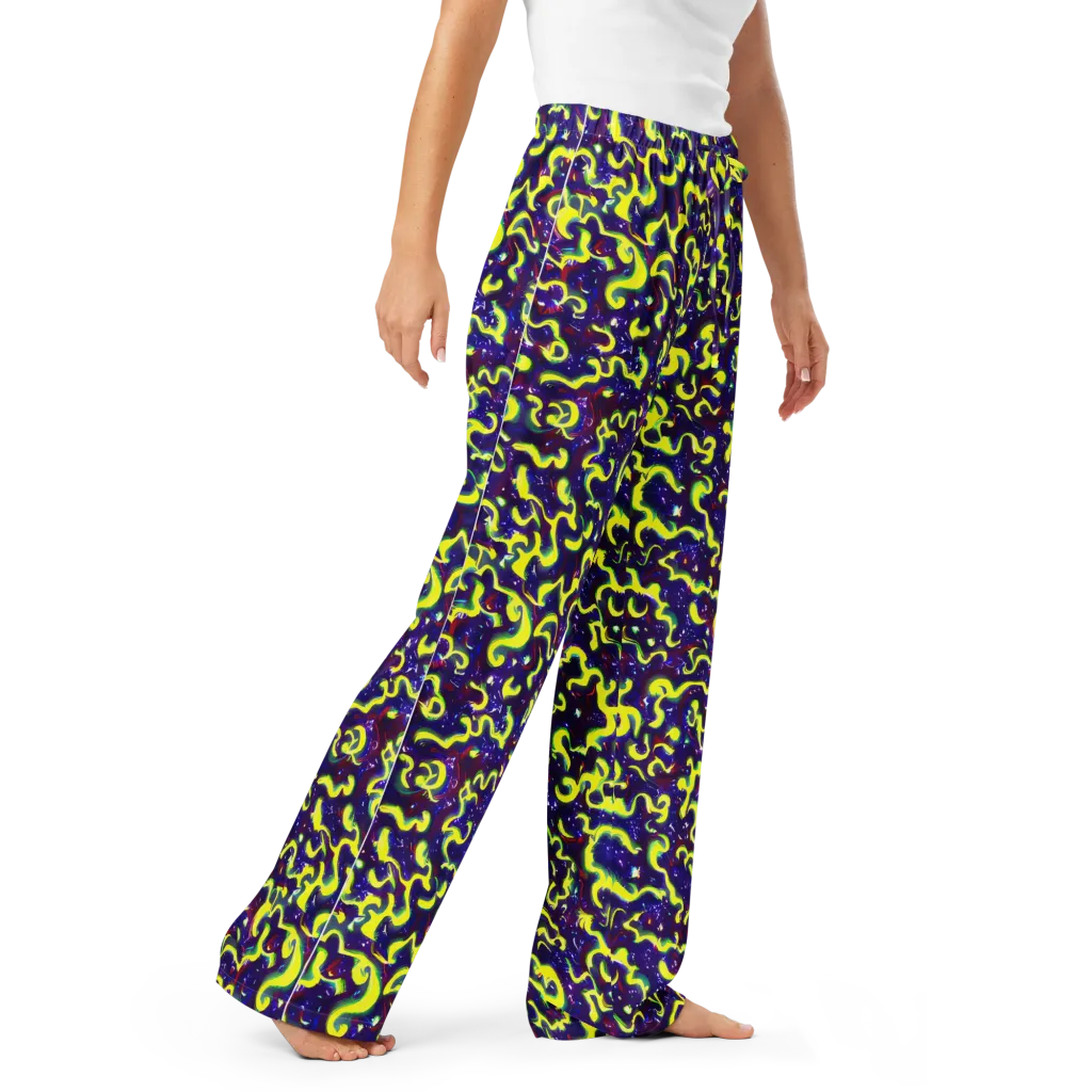 Ultraviolet Vortex on Women's Pajama Pants — Right Front