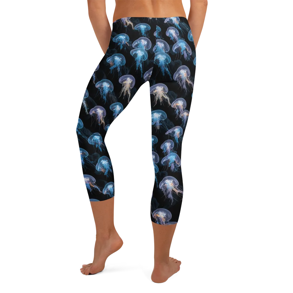 Deep-sea Reverie on Capri Leggings — Back