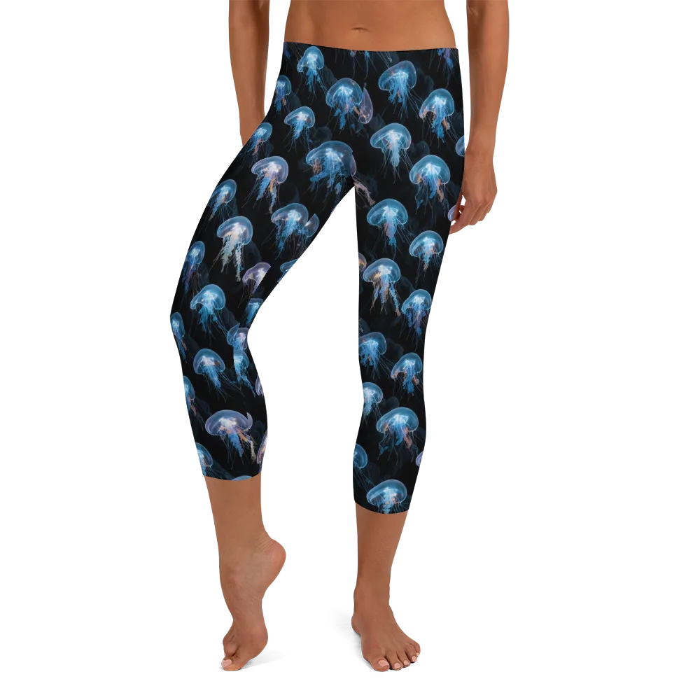 Deep-sea Reverie on Capri Leggings — Front