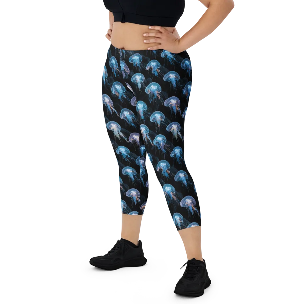 Deep-sea Reverie on Capri Leggings — Front