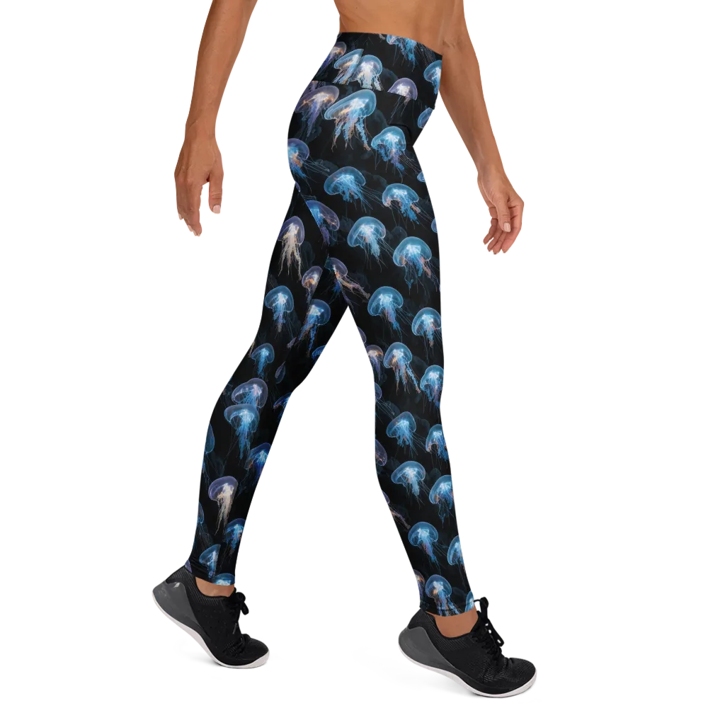Deep-sea Reverie on Yoga Leggings — Right