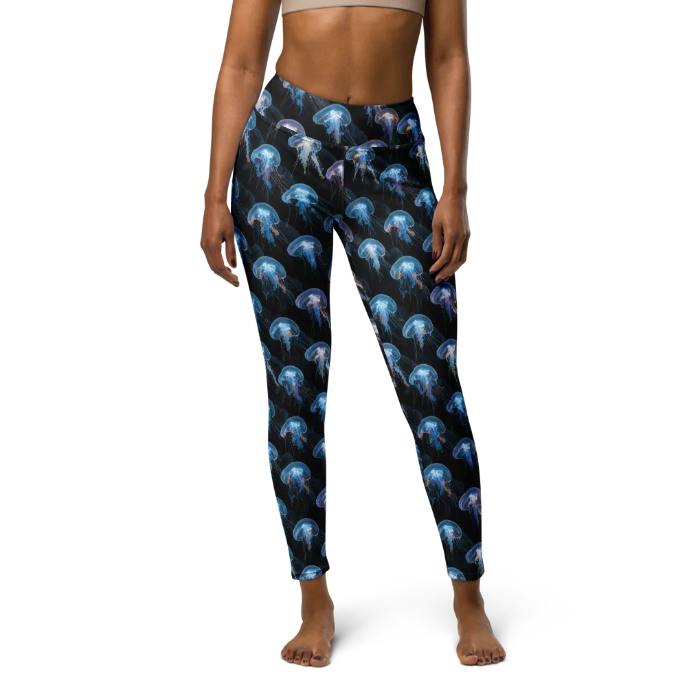 Deep-sea Reverie on Yoga Leggings — Front