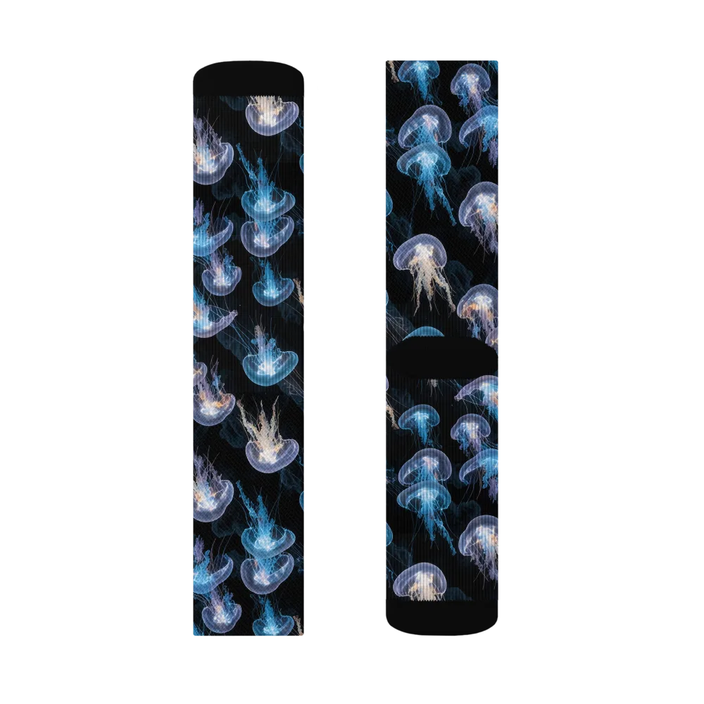 Deep-sea Reverie on Socks — Left Sock