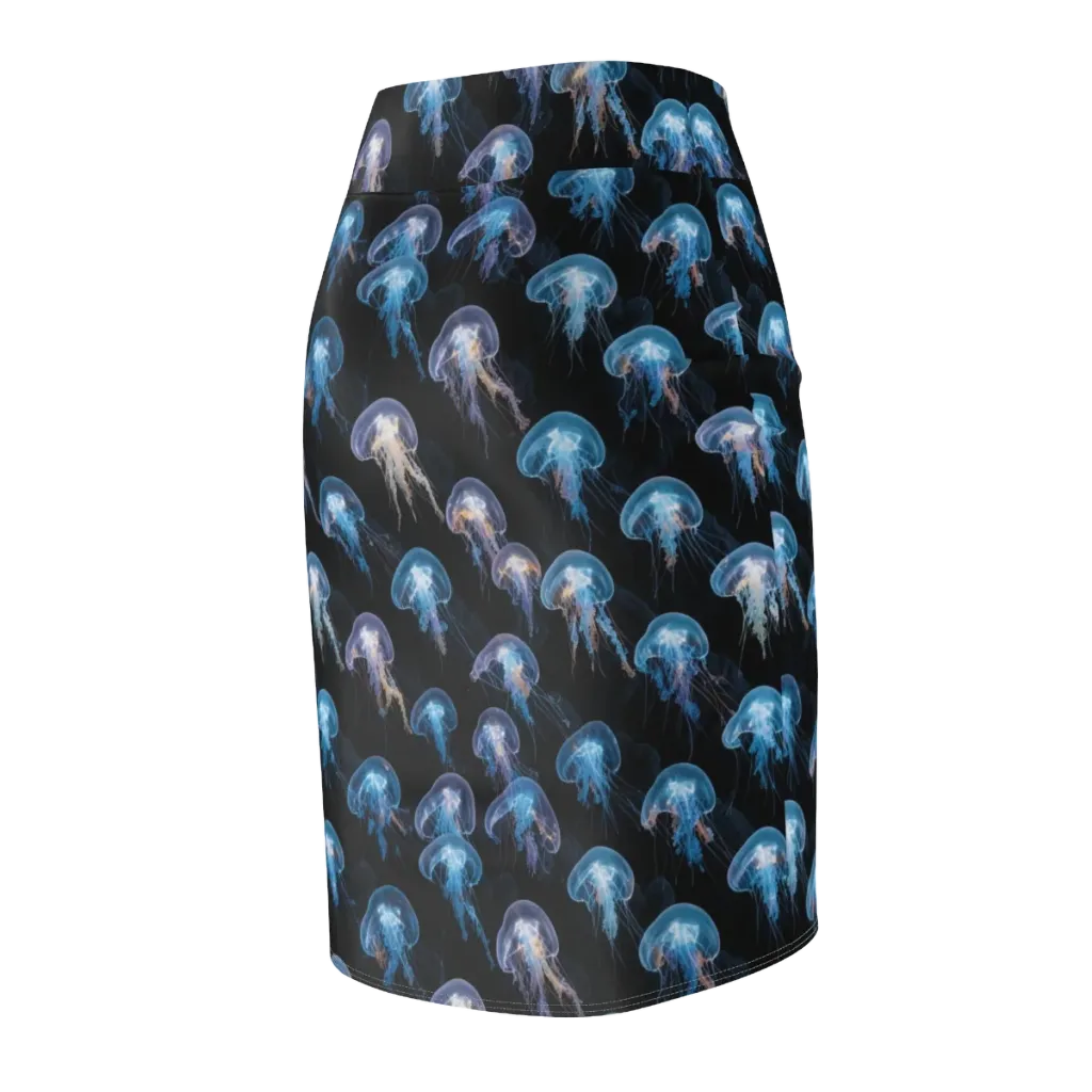 Deep-sea Reverie on Pencil Skirt — Back Side