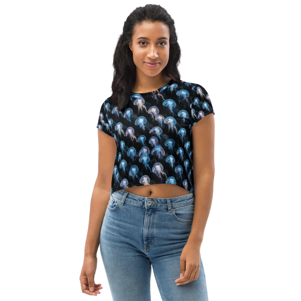 Deep-sea Reverie on Crop Tee — Front