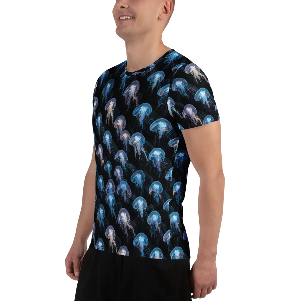 Deep-sea Reverie on Men's Athletic T-Shirt — Left