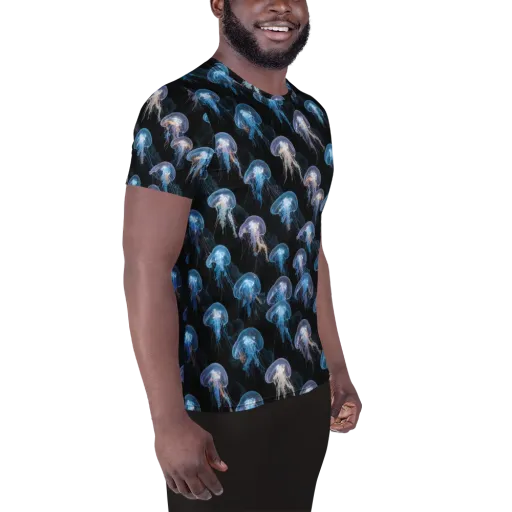 Deep-sea Reverie on a Men's Athletic T-Shirt