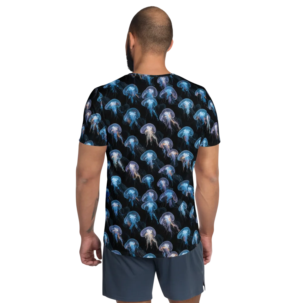 Deep-sea Reverie on Men's Athletic T-Shirt — Back