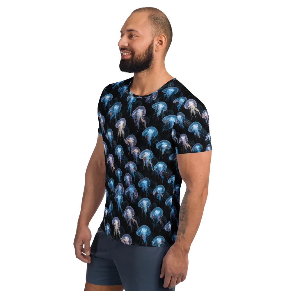 Deep-sea Reverie on Men's Athletic T-Shirt — Left