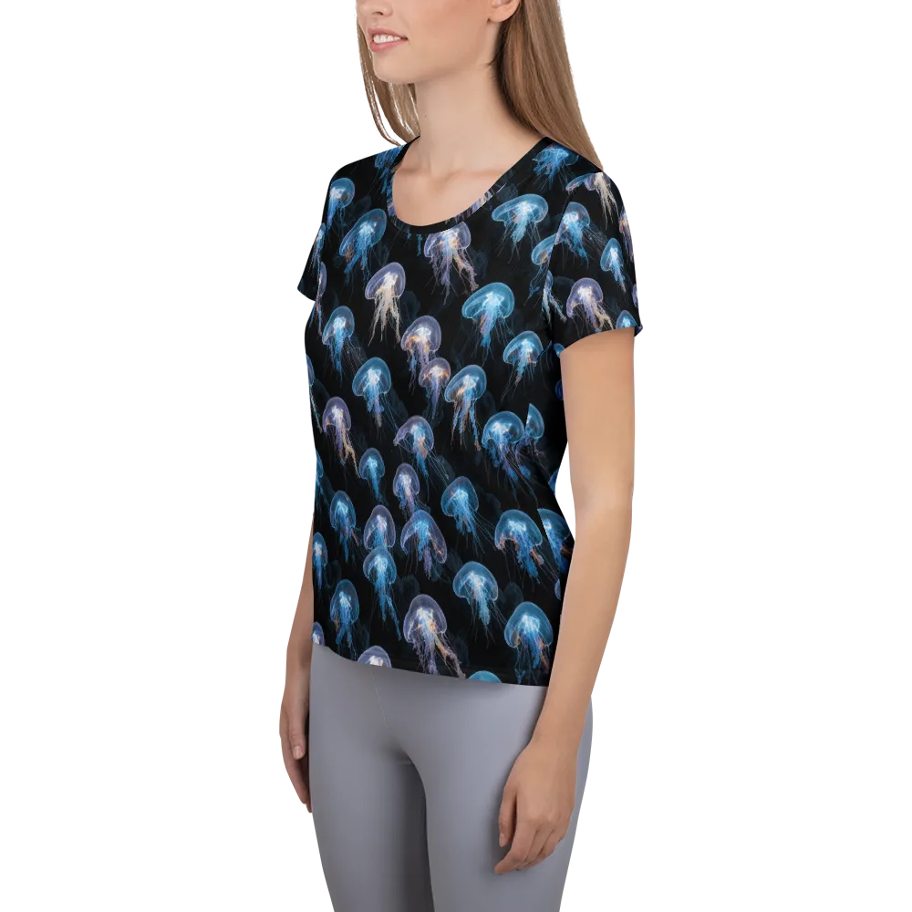 Deep-sea Reverie on Women's Athletic T-Shirt — Left