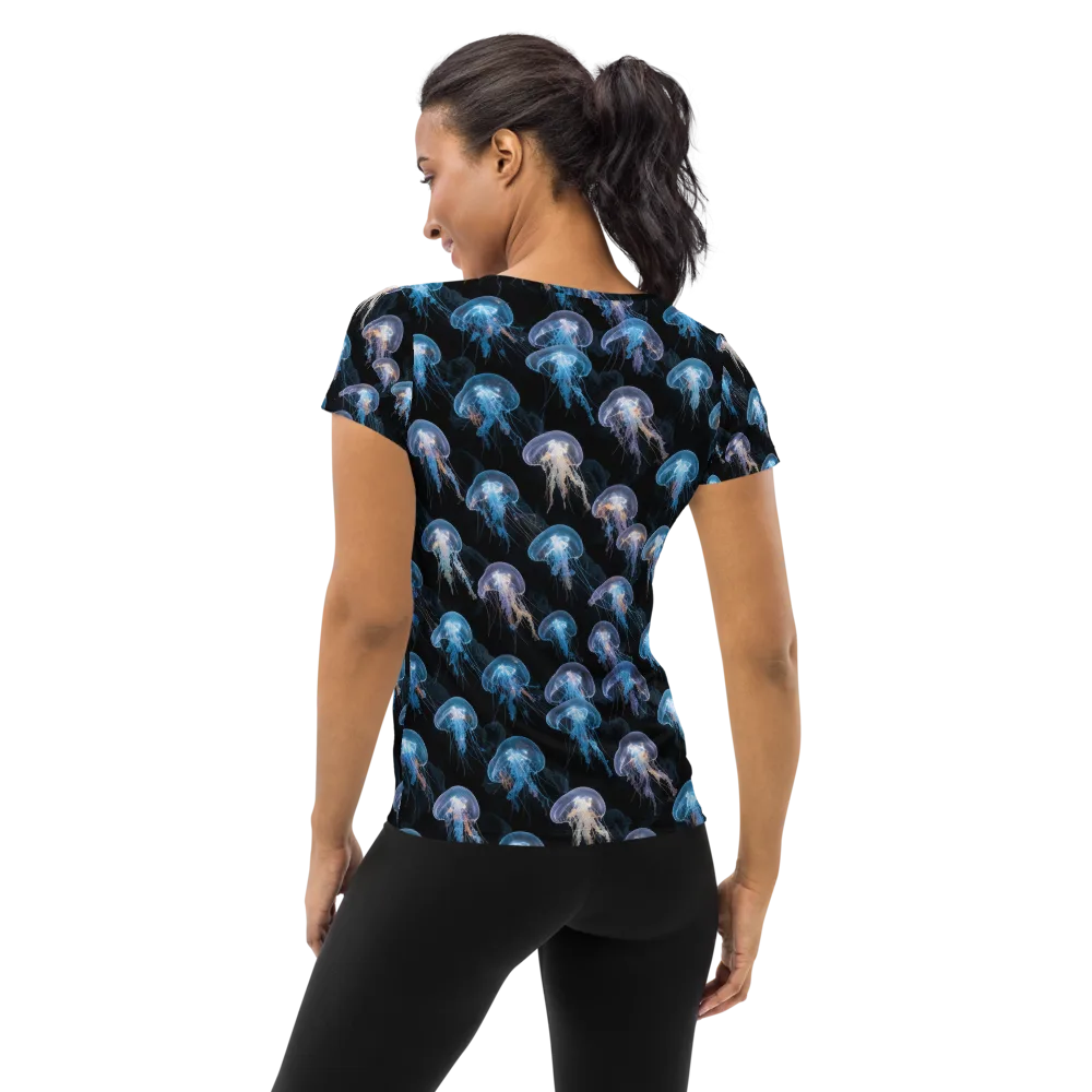 Deep-sea Reverie on Women's Athletic T-Shirt — Back