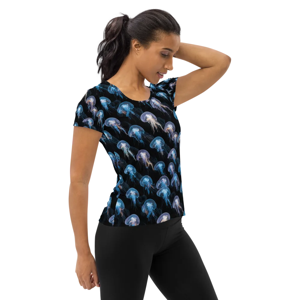 Deep-sea Reverie on Women's Athletic T-Shirt — Right