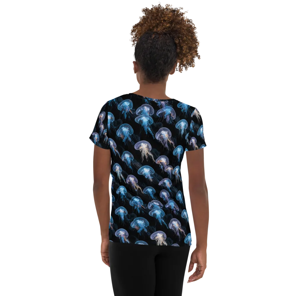 Deep-sea Reverie on Women's Athletic T-Shirt — Back