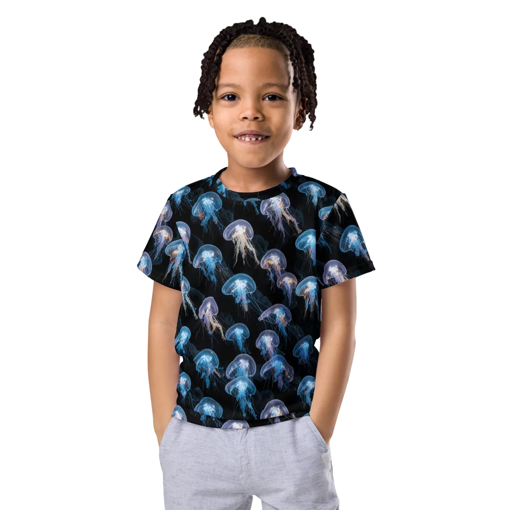Deep-sea Reverie on Kids Crew Neck T-Shirt — Front