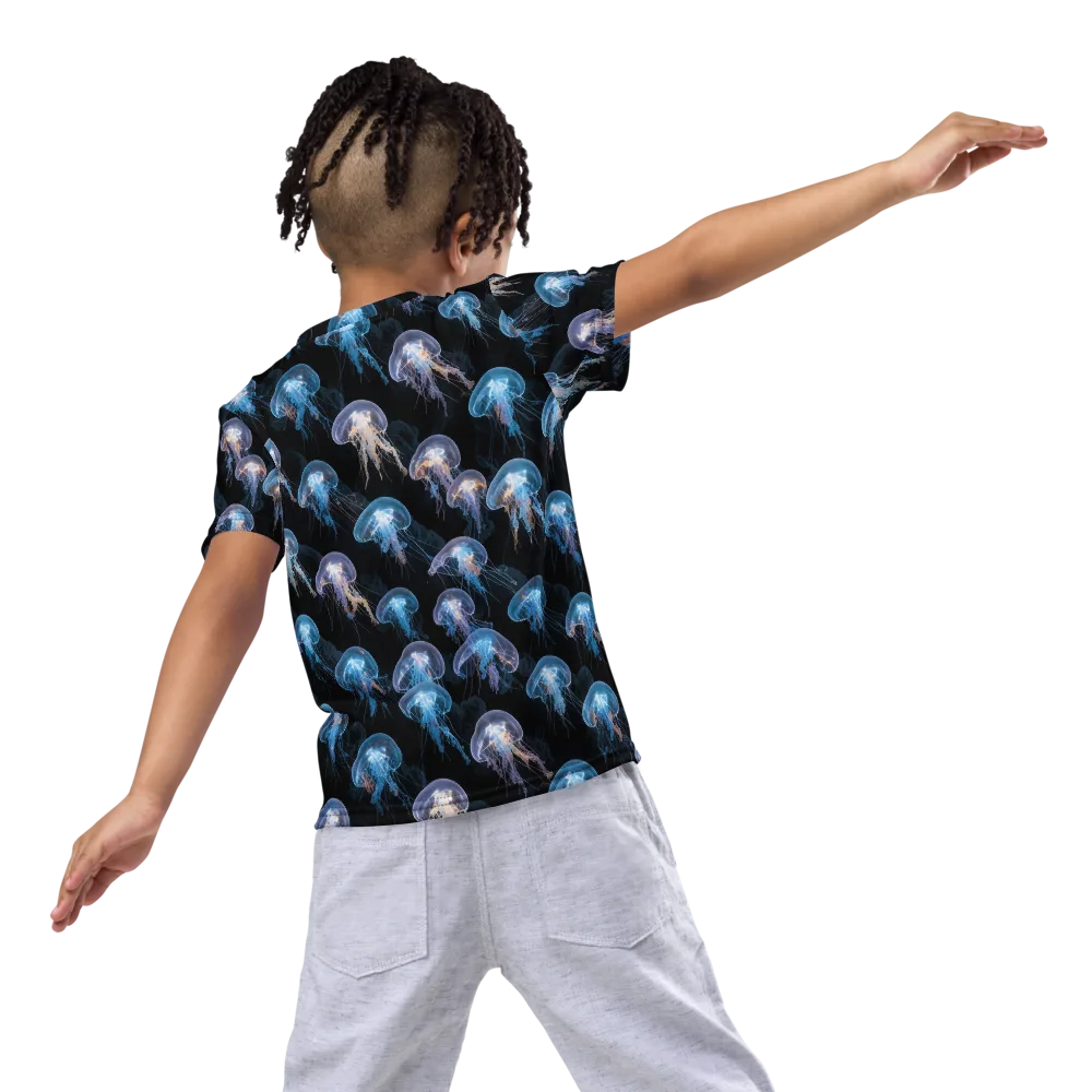 Deep-sea Reverie on Kids Crew Neck T-Shirt — Back