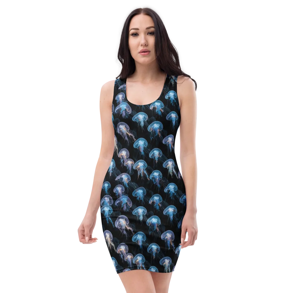 Deep-sea Reverie on Bodycon Dress — Front