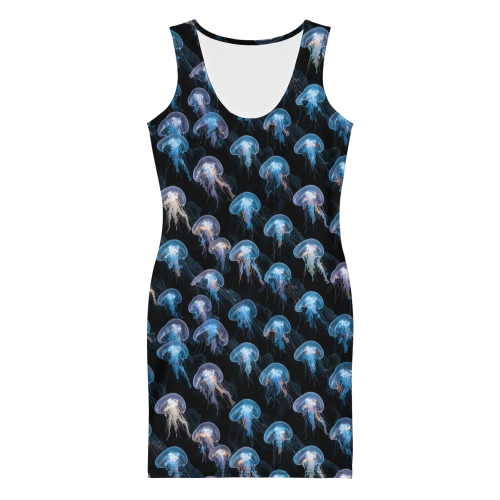 Deep-sea Reverie on Bodycon Dress — Front