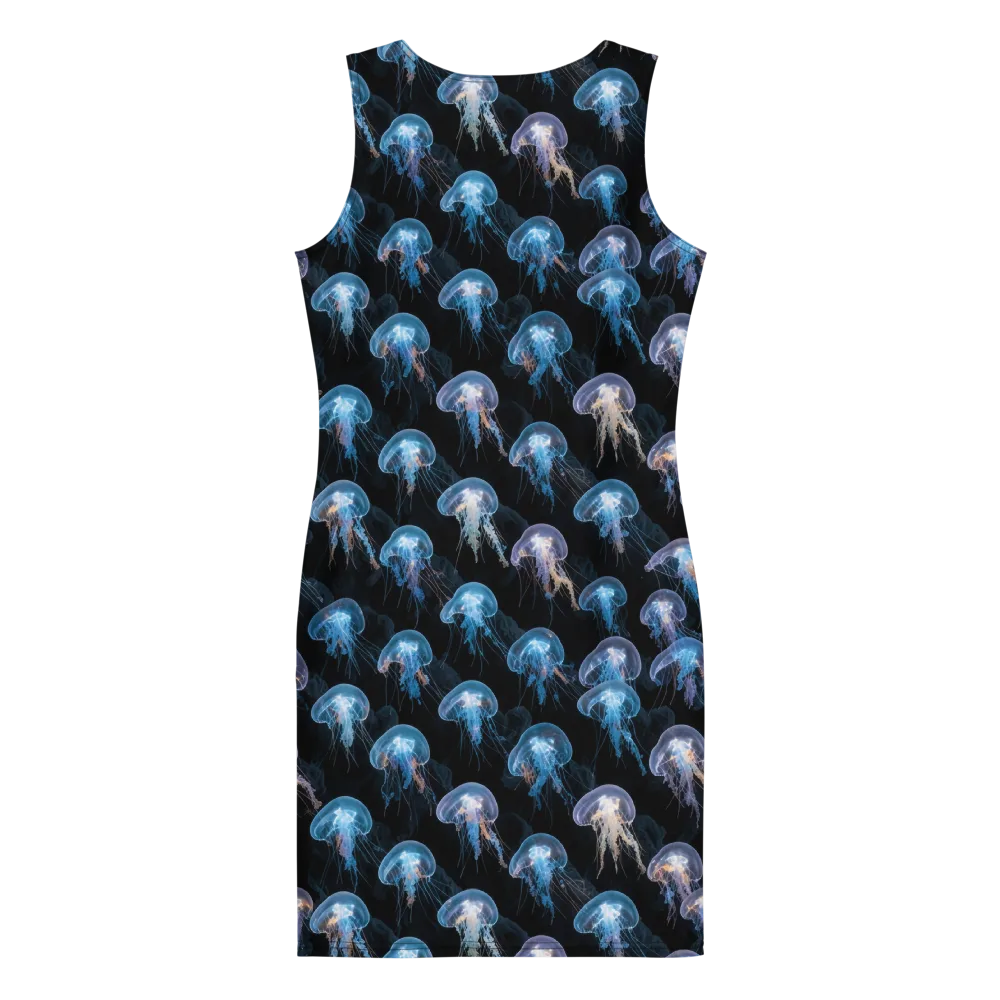 Deep-sea Reverie on Bodycon Dress — Back