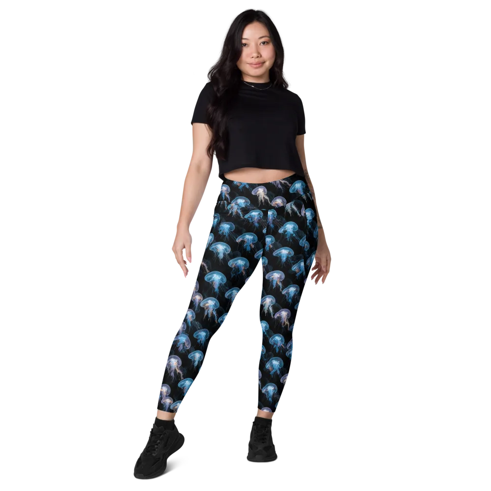 Deep-sea Reverie on Leggings with Pockets — Front