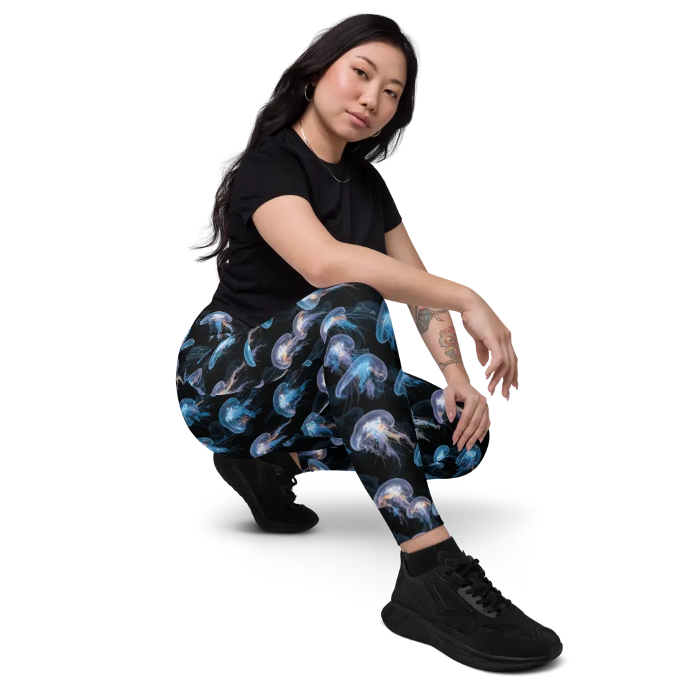 Deep-sea Reverie on Leggings with Pockets — Right Front