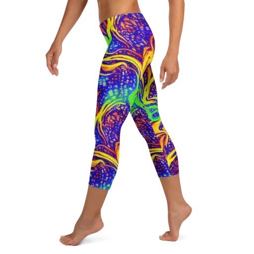 Firewater Maze on a Capri Leggings
