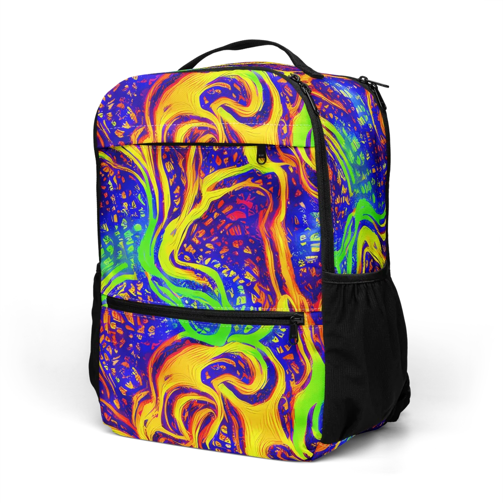 Firewater Maze on Utility Backpack — Left Front