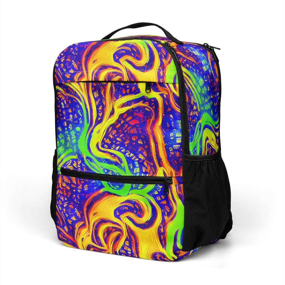 Firewater Maze on Utility Backpack — Left Front