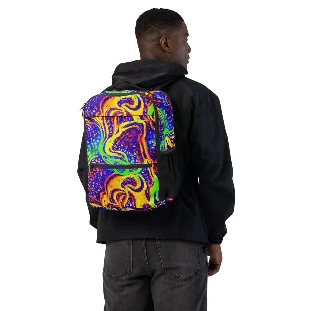 Firewater Maze on Utility Backpack — Back