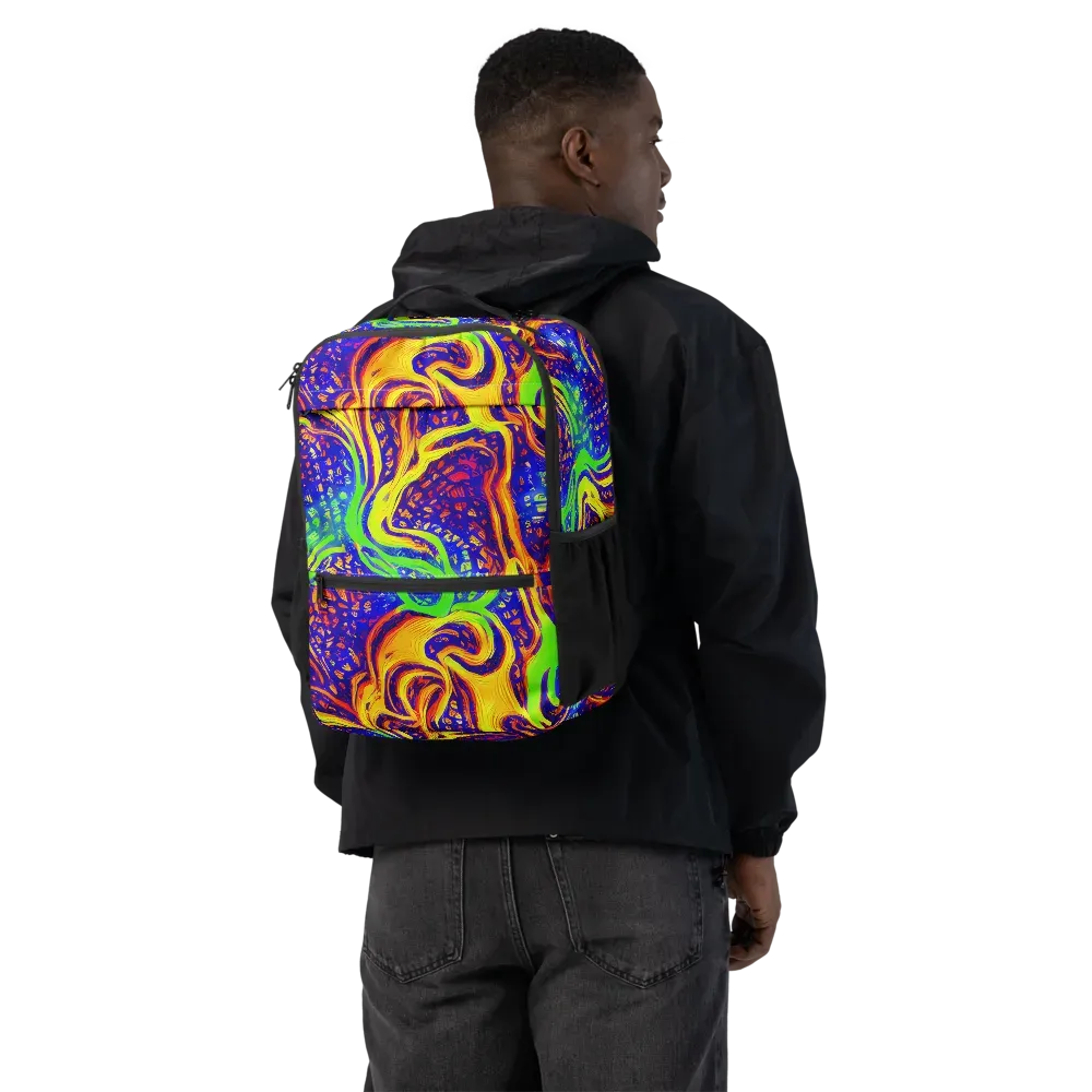 Firewater Maze on Utility Backpack — Back