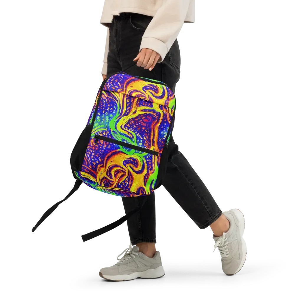 Firewater Maze on Utility Backpack — Front