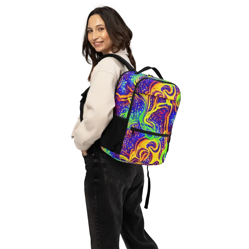 Firewater Maze on Utility Backpack — Back