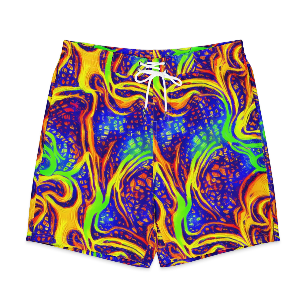 Firewater Maze on Men's Board Shorts — Front