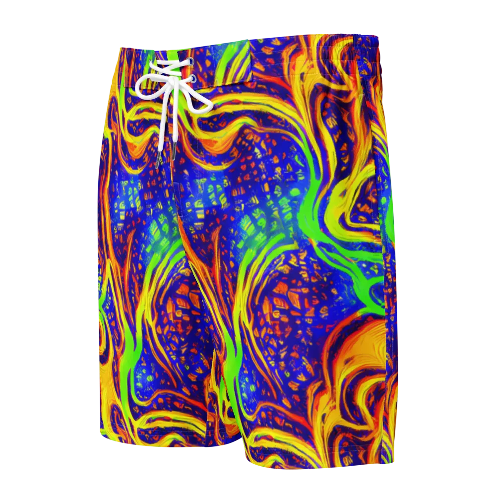 Firewater Maze on Men's Board Shorts — Front