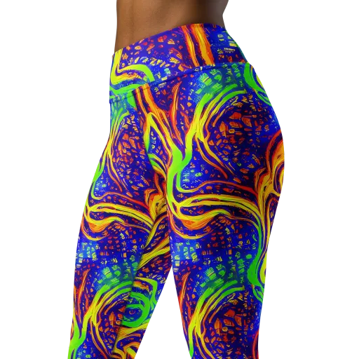 Firewater Maze on a Yoga Leggings