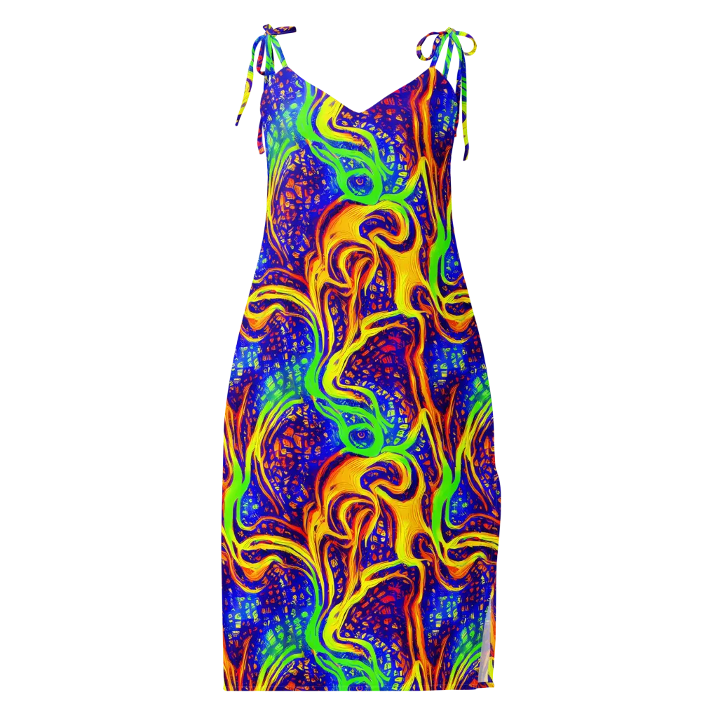 Firewater Maze on Slip Dress — Front