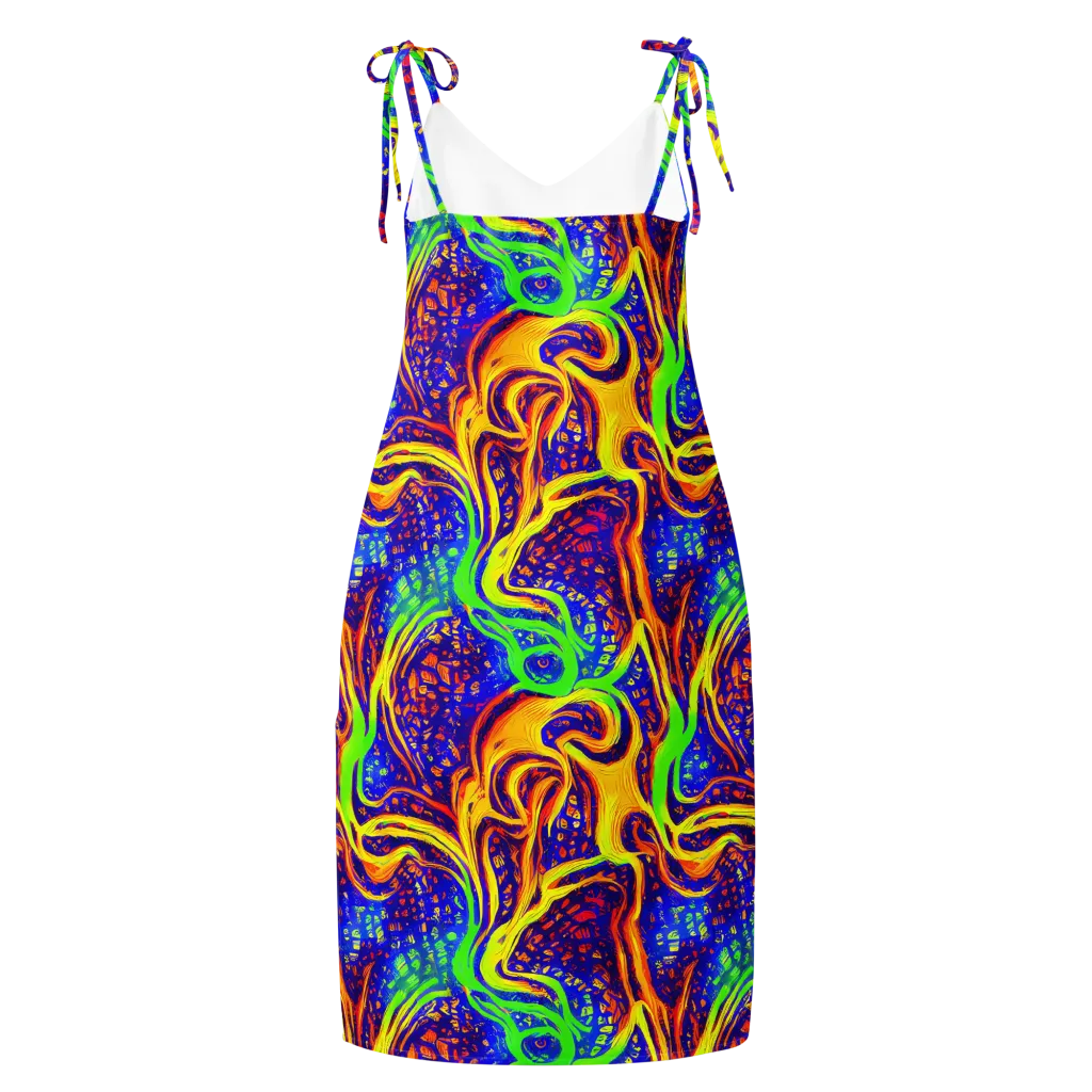 Firewater Maze on Slip Dress — Back