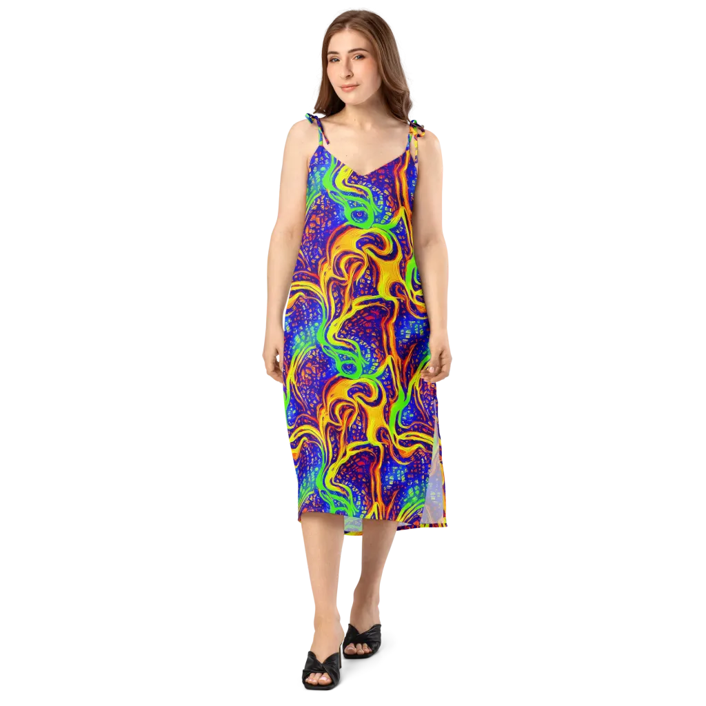 Firewater Maze on Slip Dress — Front