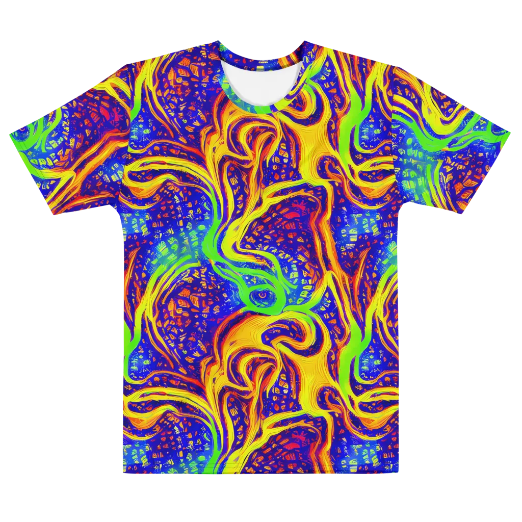 Firewater Maze on Men's Cotton Crew Neck T-Shirt — Front