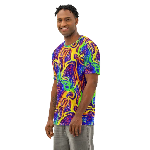 Firewater Maze on a Men's Cotton Crew Neck T-Shirt