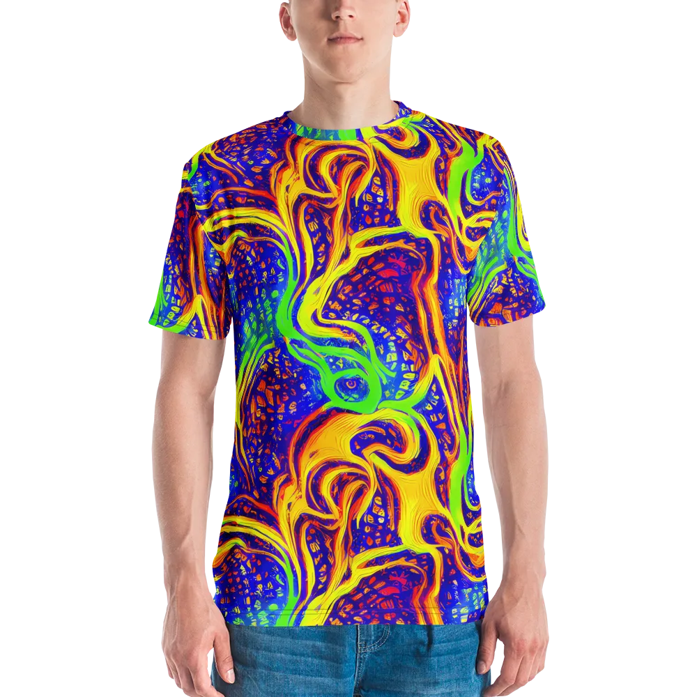 Firewater Maze on Men's Crew Neck T-Shirt — Front