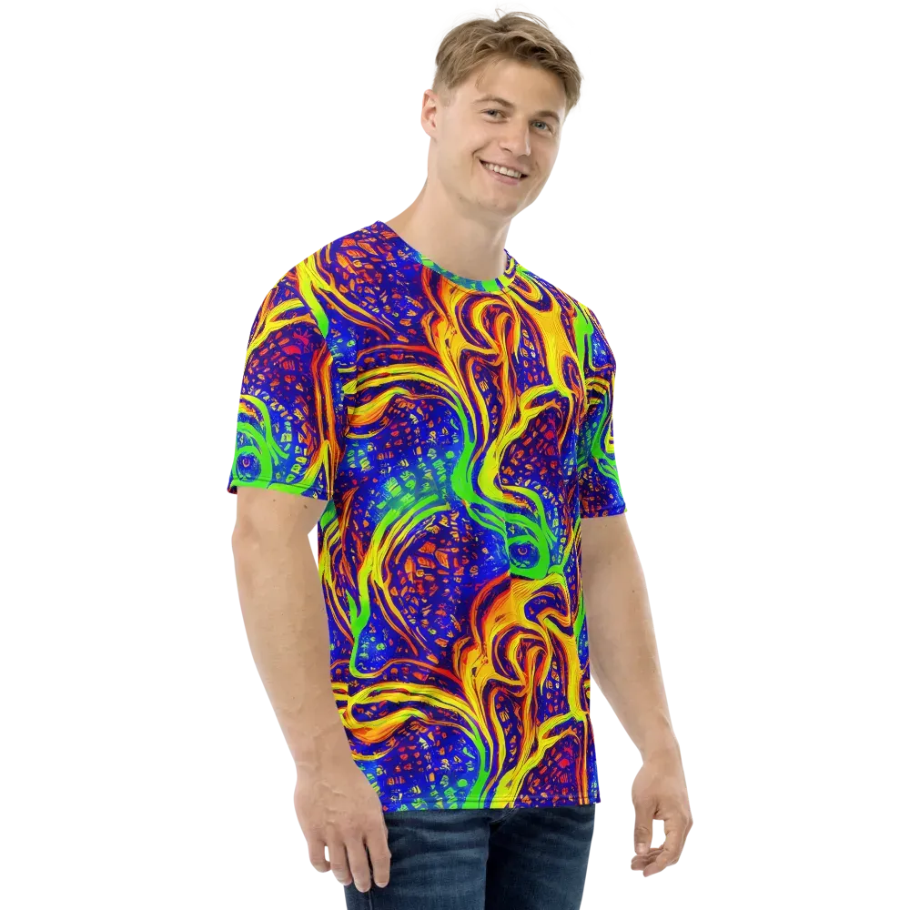 Firewater Maze on Men's Crew Neck T-Shirt — Right