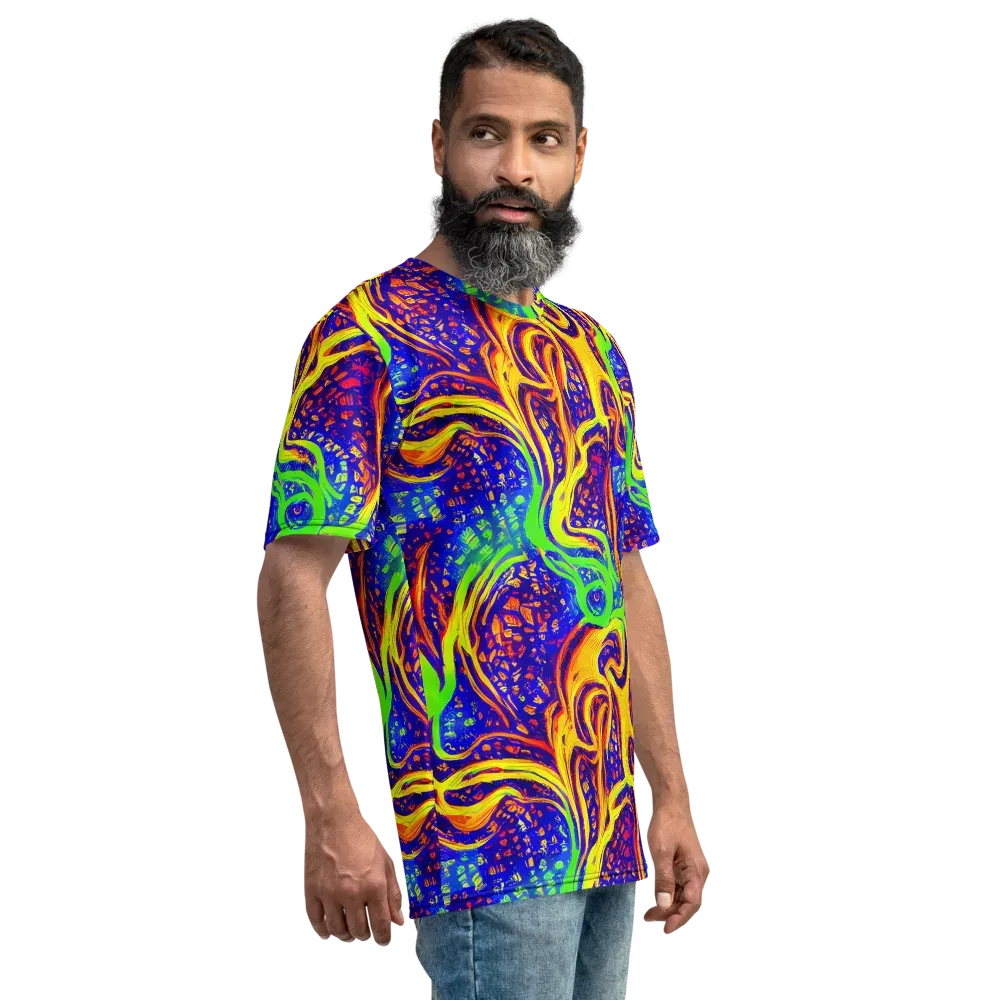 Firewater Maze on Men's Crew Neck T-Shirt — Right