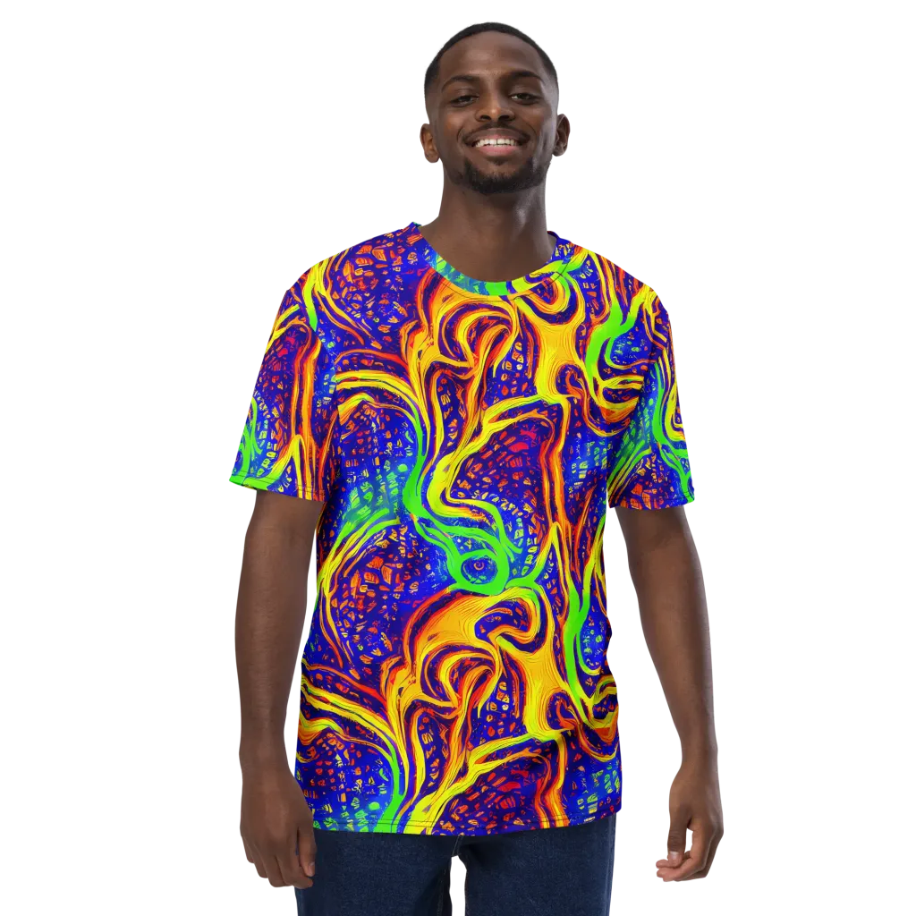 Firewater Maze on Men's Crew Neck T-Shirt — Front
